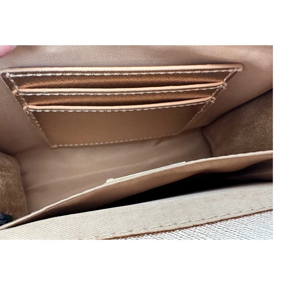 Starlet Hollywood Champagne Rhinestone Bow Crossbody Bag BGR-6189 Francesca NEW